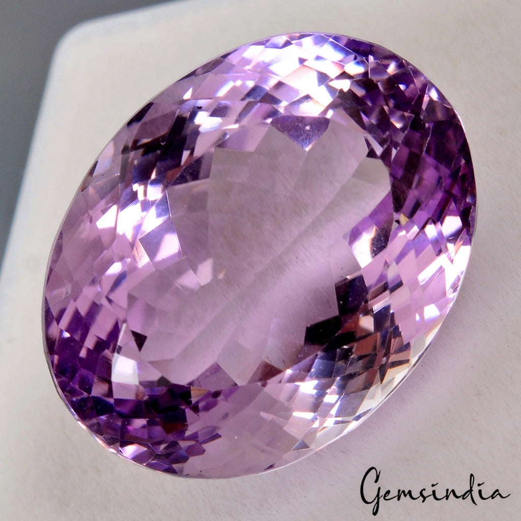 Natural Purple Untreated Amethyst 27.85 Ct Oval Faceted Loose Gems For Jewelry