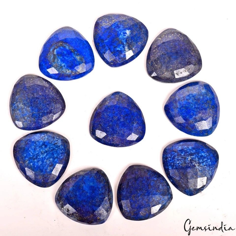 Lapis Lazuli Lot, Loose Gemstone, Blue — 10 Pieces, 30x30mm, 500 Ct