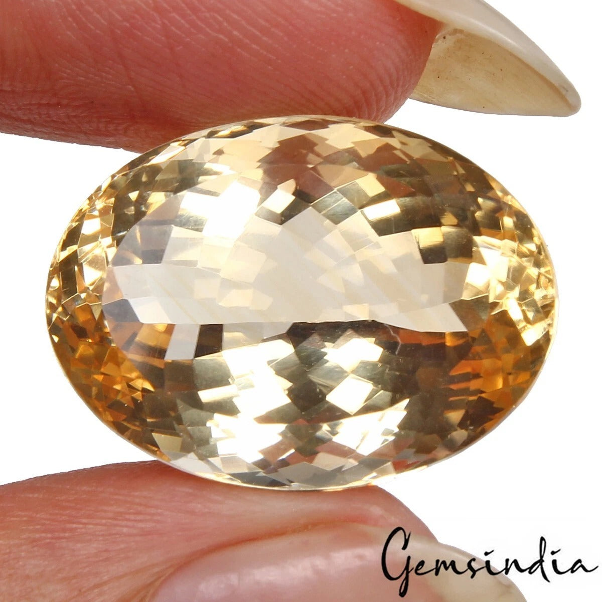 29.20 Ct Natural Untreated Yellow Citrine Oval Faceted Loose Gems For Jewelry