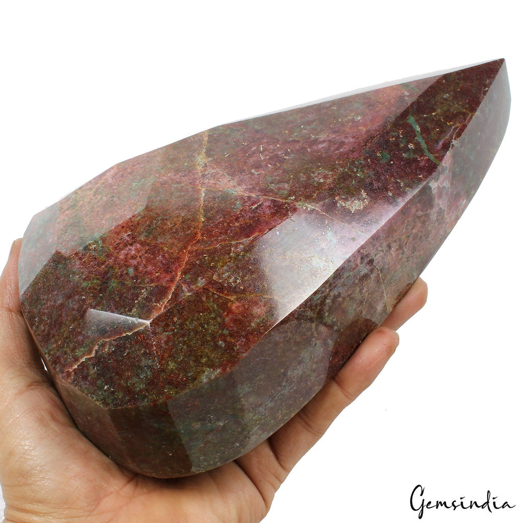 3.5 Kilo ~Rare Natural Ruby Zoisite Earth Mined Pear Cut Museum Grade Gemstone