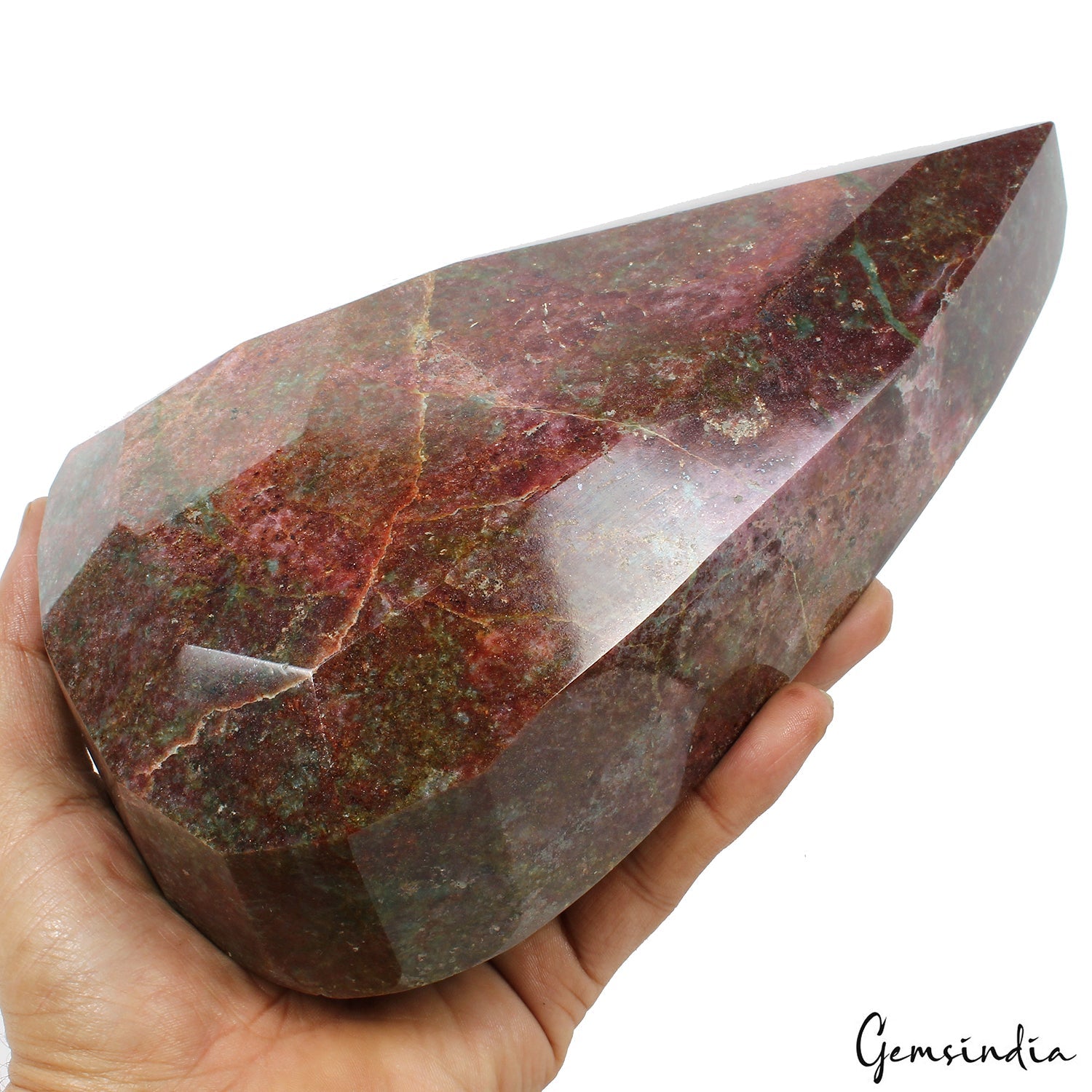 3.5 Kilo ~Rare Natural Ruby Zoisite Earth Mined Pear Cut Museum Grade Gemstone