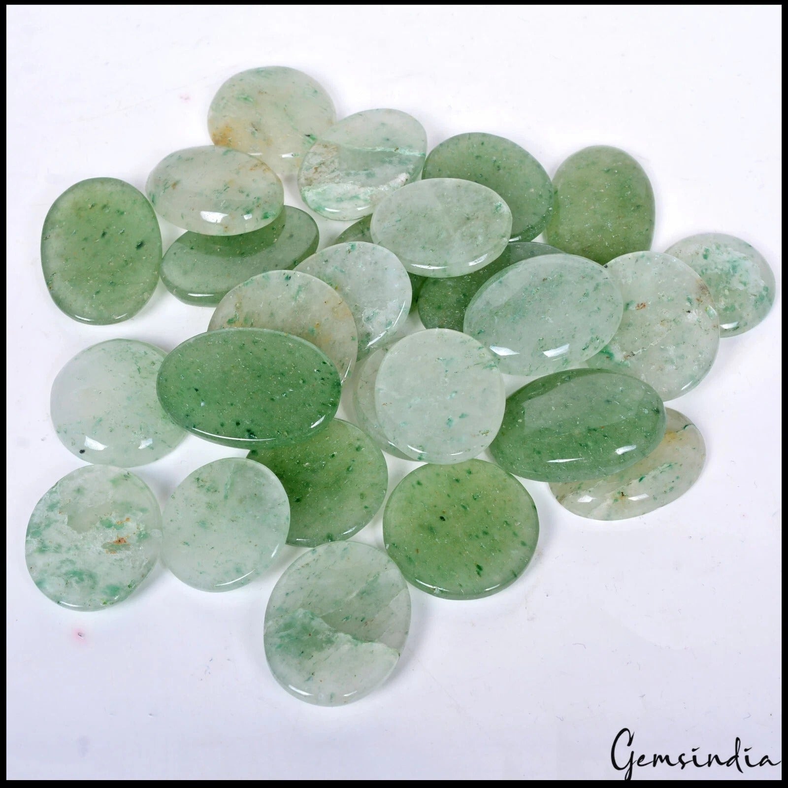 Natural Green Aventurine Mix Cabochon Loose 23-34mm Untreated Gemstones~1000 Cts