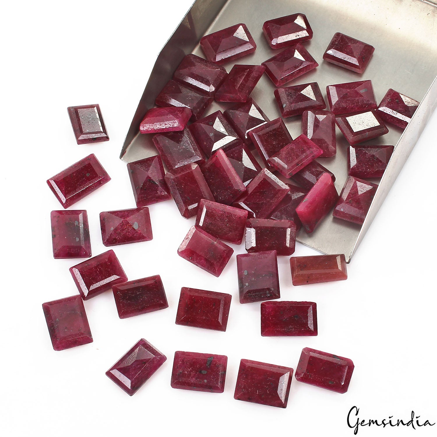 Ruby Lot, Loose Gemstone, Color Enhanced, Dark Red — 46 Pieces, 14mm to 19mm, 800 Ct, Madagascar