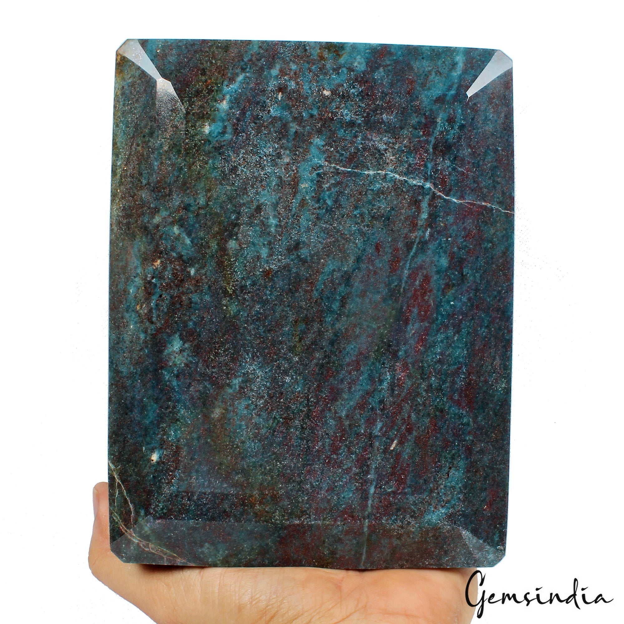 4.5 kilo Natural Untreated Ruby Kyanite Octagon Cut Huge Earth mined Gemstone