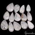400 Ct Natural Blue Shine Moonstone Pear Shape Cabochon Loose Jewelry Gemstones
