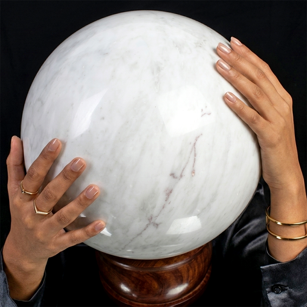 White Quartz Sphere, Untreated — 11.5 Inch in diameter, 42.2 Kg (212500 Ct), Madagascar