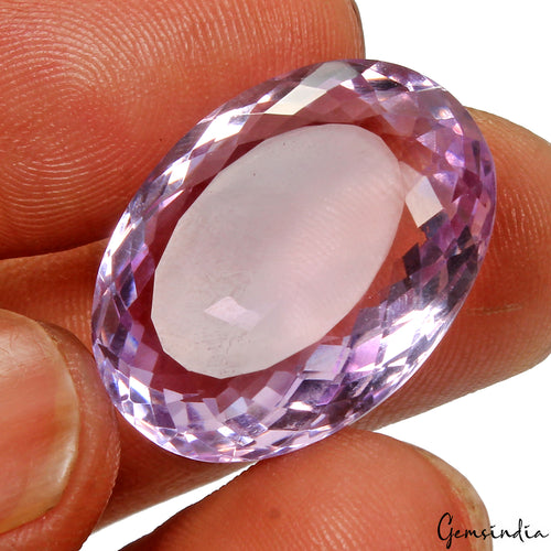 Amethyst Loose Gemstone, Untreated, Purple — 24x18x9mm, 27.30 Ct