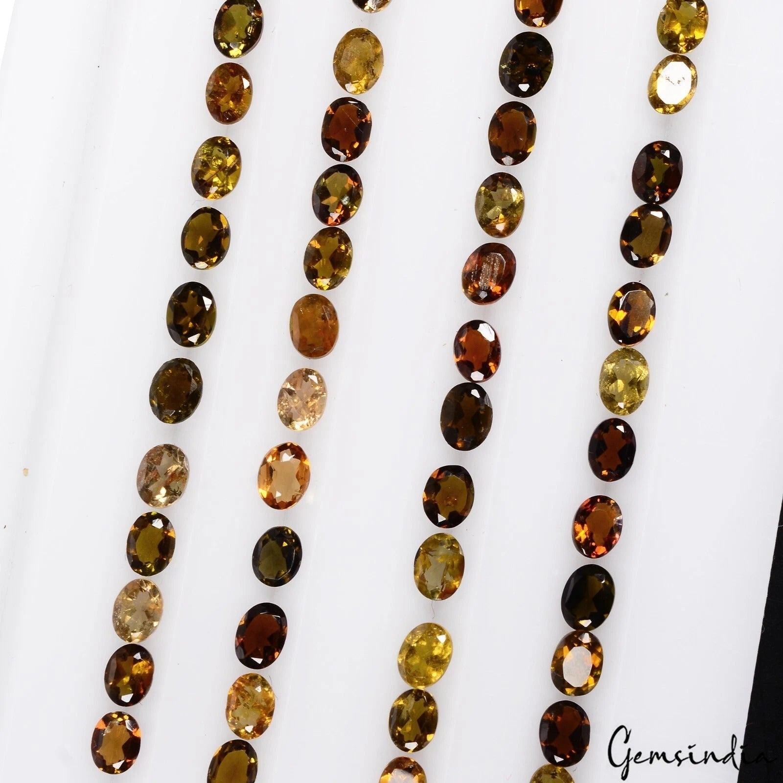 Certified 8.35 Ct Natural Yellow Brown Tourmaline 4x3mm Loose Jewelry Gemstones