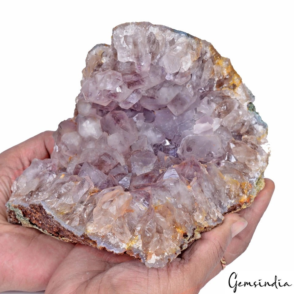 Amethyst Crystal Cluster, Untreated — 7x6x5.5 Inch, 2.564 Kg (12820 Ct), Uruguay