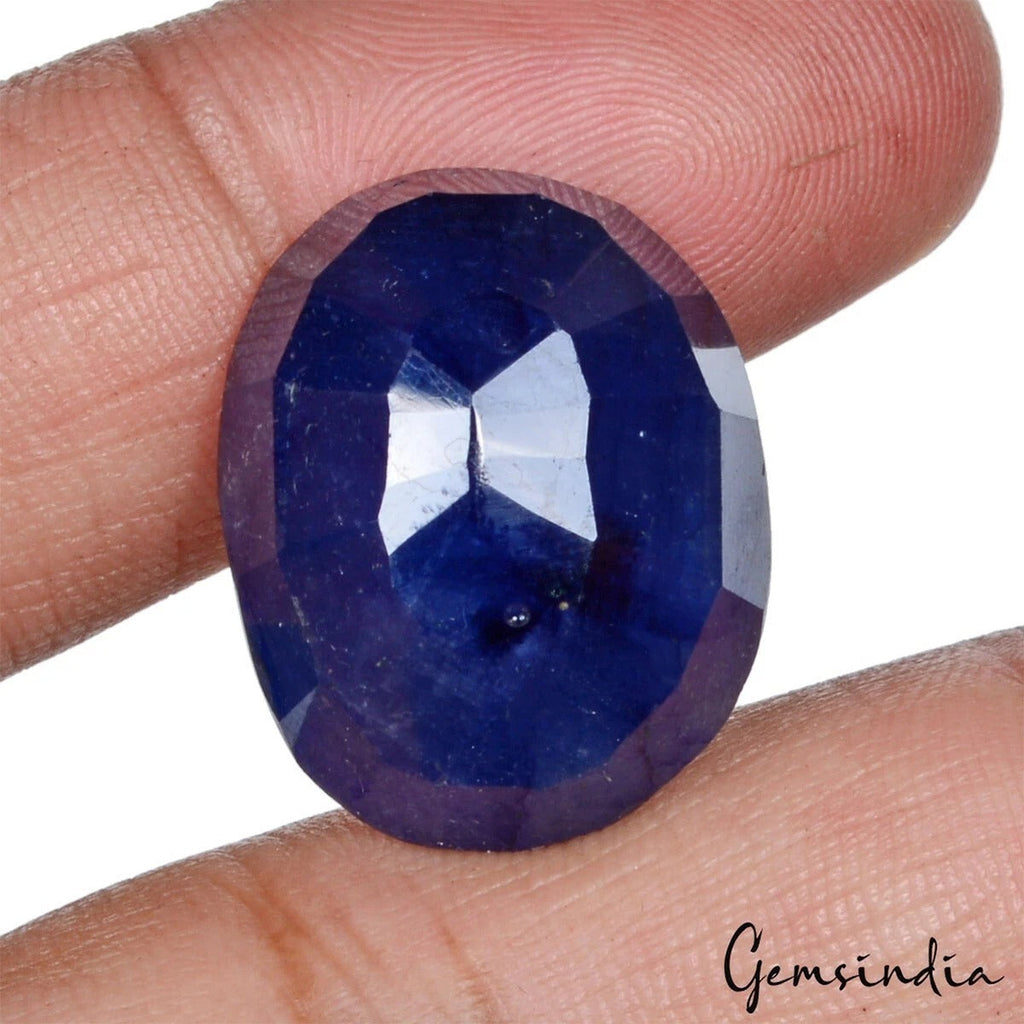 Certified 47.30 Cts Natural Blue Ceylon Sapphire Oval Faceted Cut Precious Gem
