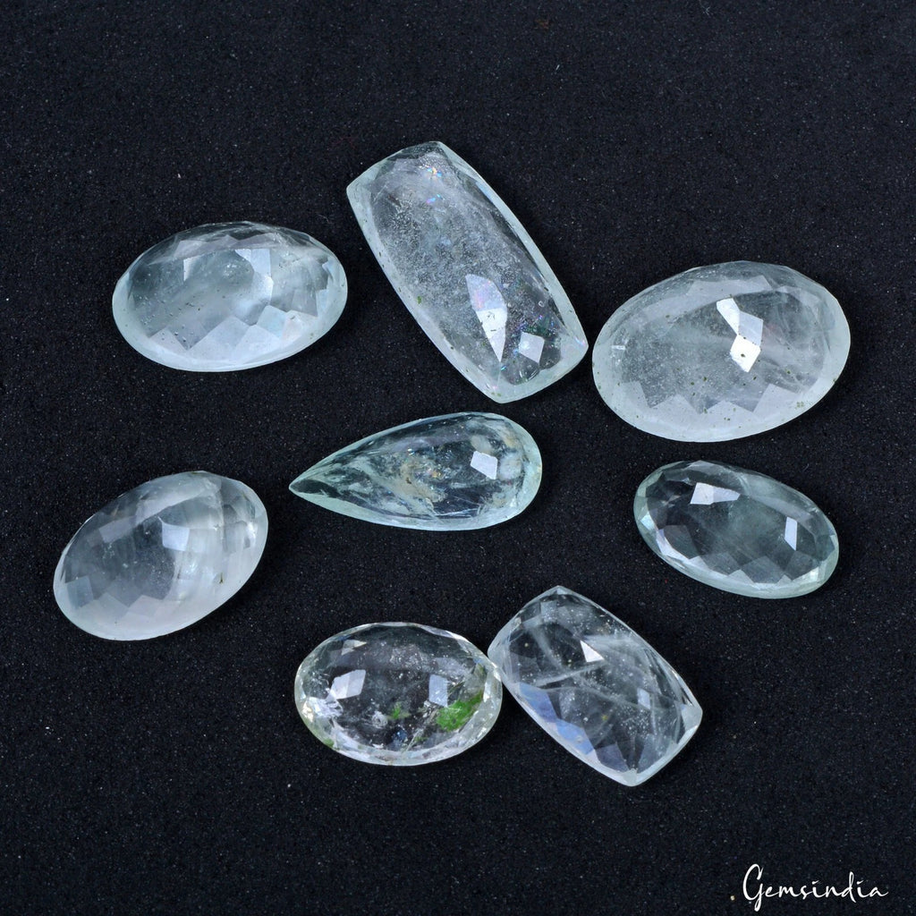 Aquamarine Lot, Loose Gemstone, Untreated, Blue — 8 Pieces, 14mm to 22mm, 69.70 Ct, Brazil