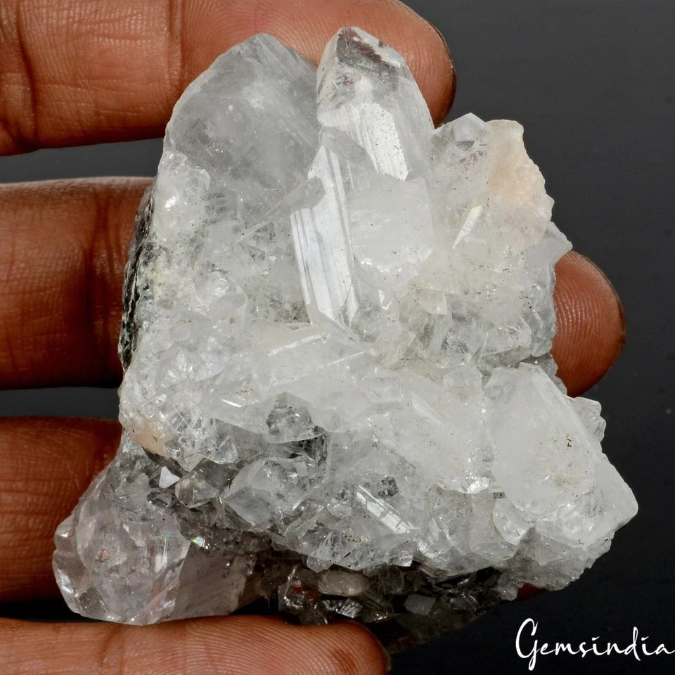 550 Cts Natural Untreated Apophyllite Gem Cluster Geode Rough Healing Raw Stone
