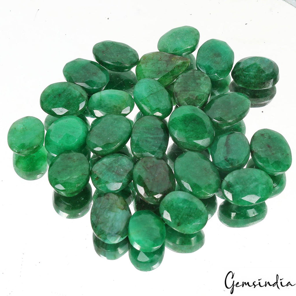 Certified Natural Green Emerald 270 Cts AAA+ Oval Cut Loose Gemstones lot~26 Pcs