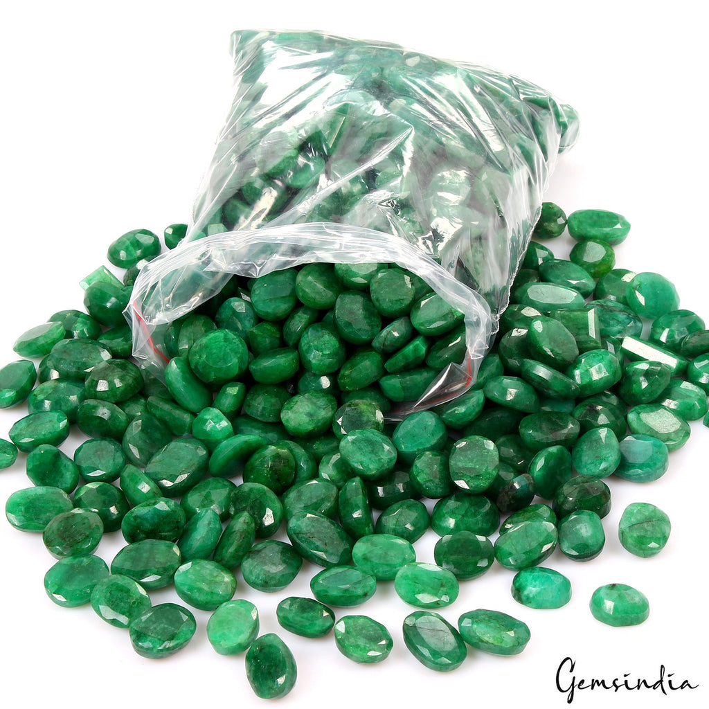 6000 Cts Natural Zambian Emerald 11mm-21mm Mix Cut Loose Gemstones Wholesale Lot