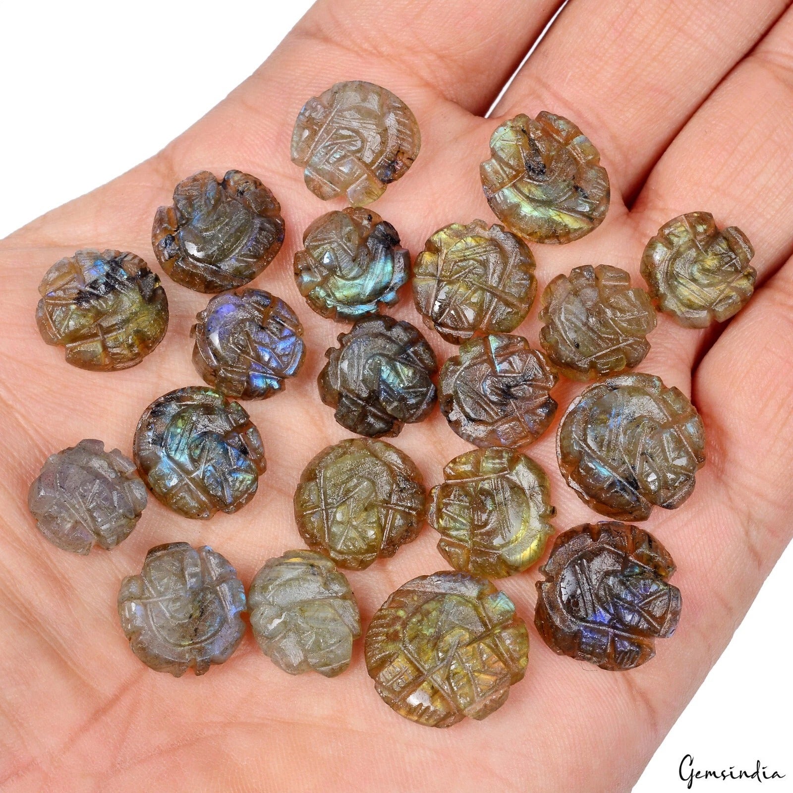 Labradorite Lot, Loose Gemstone — 20 Pieces, 11mm to 16mm, 126.80 Ct