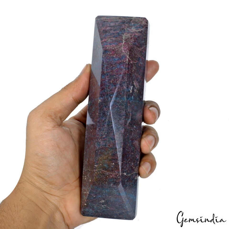6.8 inch Long Natural Ruby Kyanite Untreated Octagon Cut Huge Gemstone ~5200 Cts