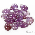 360 Cts/13 Pcs Natural Untreated Purple Amethyst Pear Cab Loose Gems For Jewelry