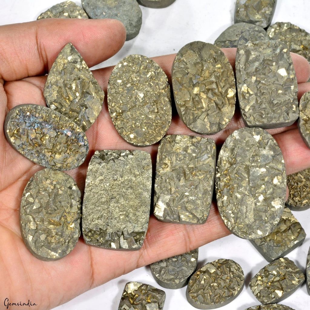 Pyrite Lot, Rough, Untreated, Gold — 31 Pieces, 15mm to 41mm, 2600 Ct