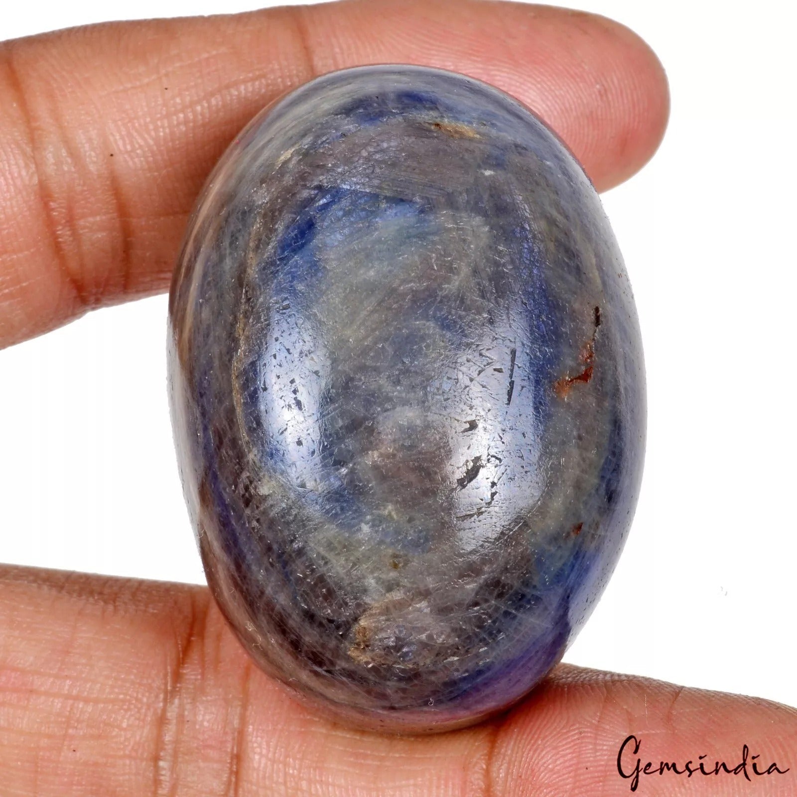 445 Ct Natural Untreated Blue Sapphire Oval Cab Earth Mined Certified Gemstone