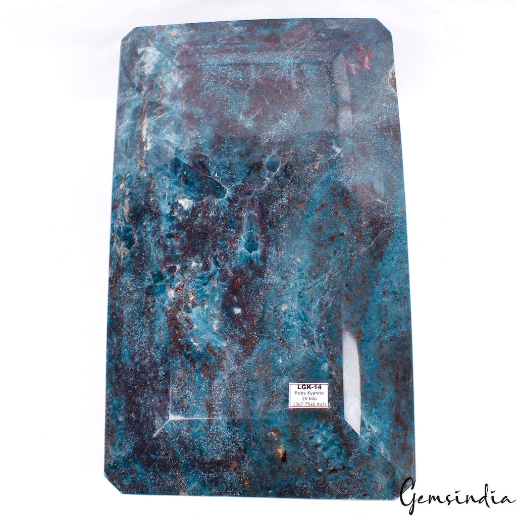 20Kilo Natural Untreated Ruby Kyanite Octagon Cut Large Gemstone From Madagascar