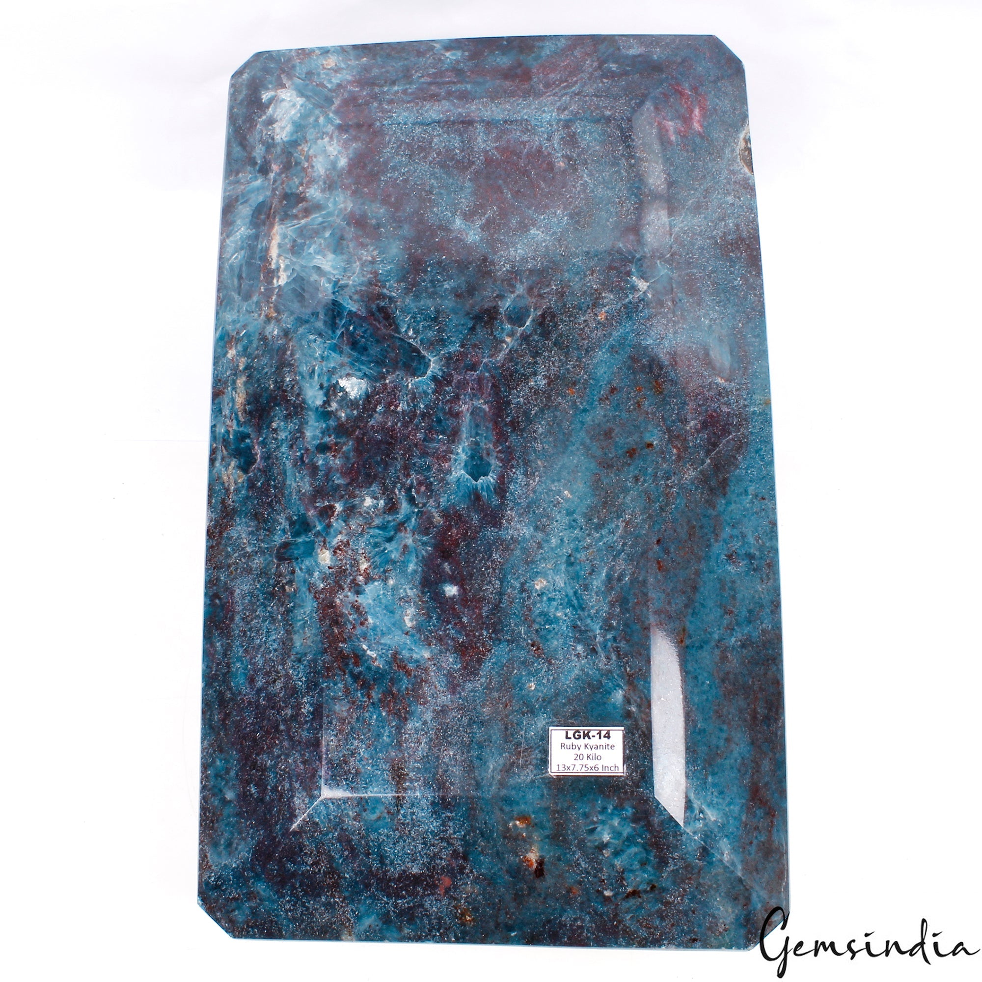 20Kilo Natural Untreated Ruby Kyanite Octagon Cut Large Gemstone From Madagascar