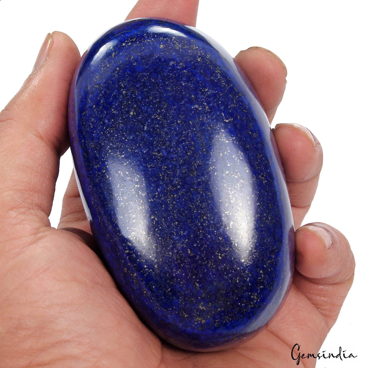 2240 Ct Natural Lapis Lazuli With Gold Flexis Oval Cab Earth Mined Loose Gems