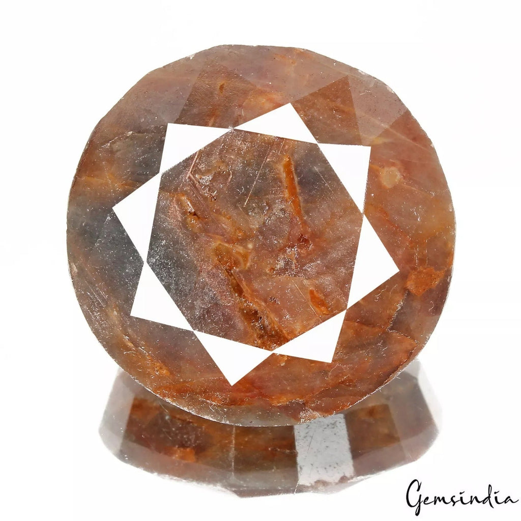 250.00 Ct Natural Untreated Brown Sapphire Round Cut Faceted Pendant Size Gems