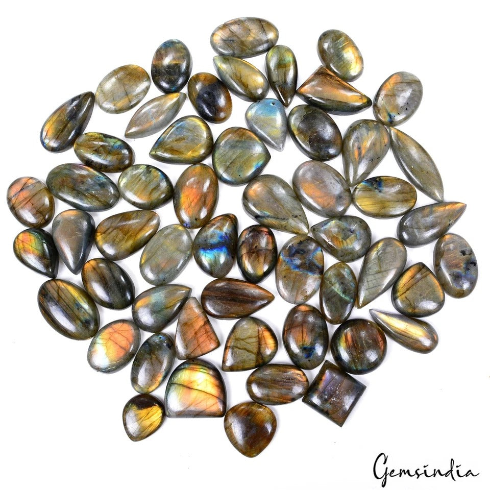 18-38MM Multi Labradorite Mix Shape Cab Loose Gemstone Lot for Jewelry~1290 Ct
