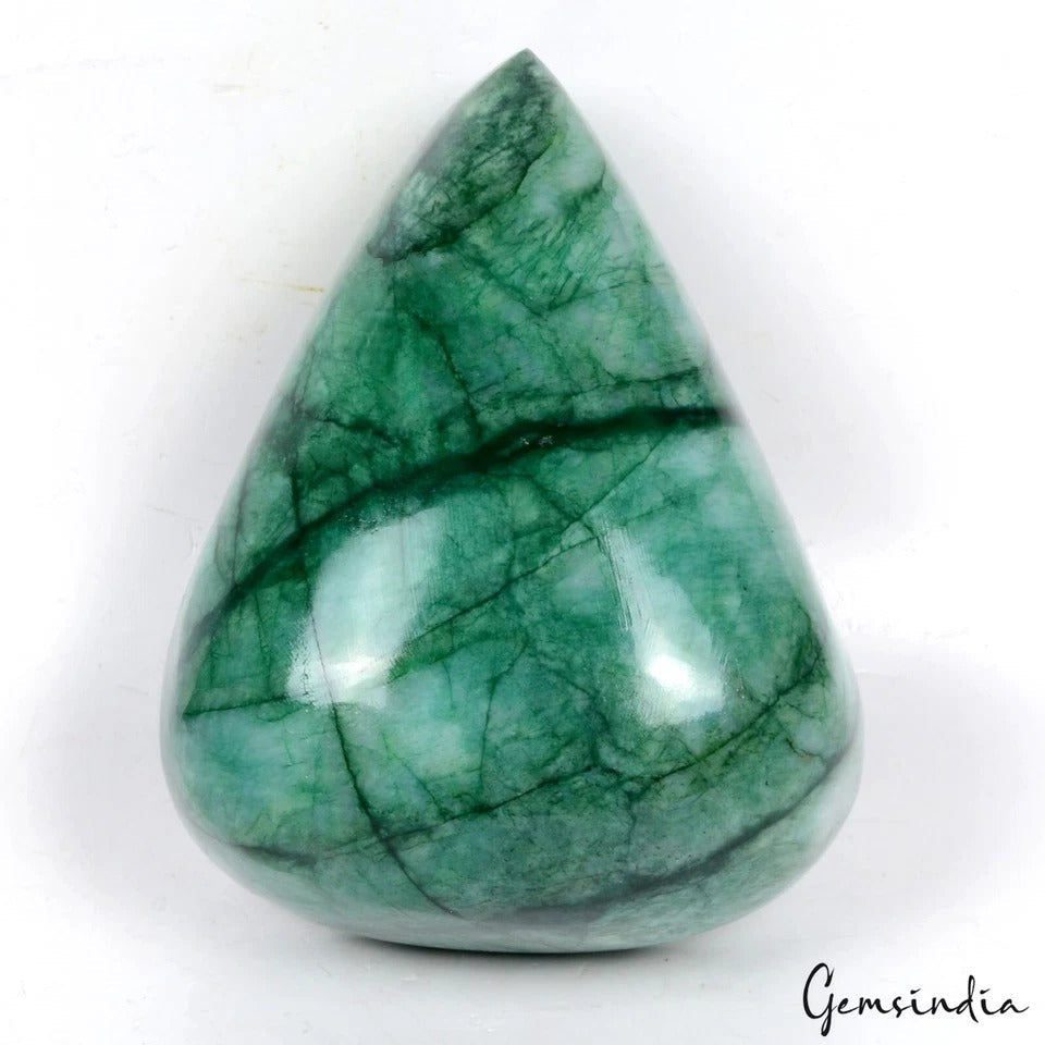 2250Ct Natural Green Emerald Pear Cab Earth Mined Museum Size Brazilian Gemstone