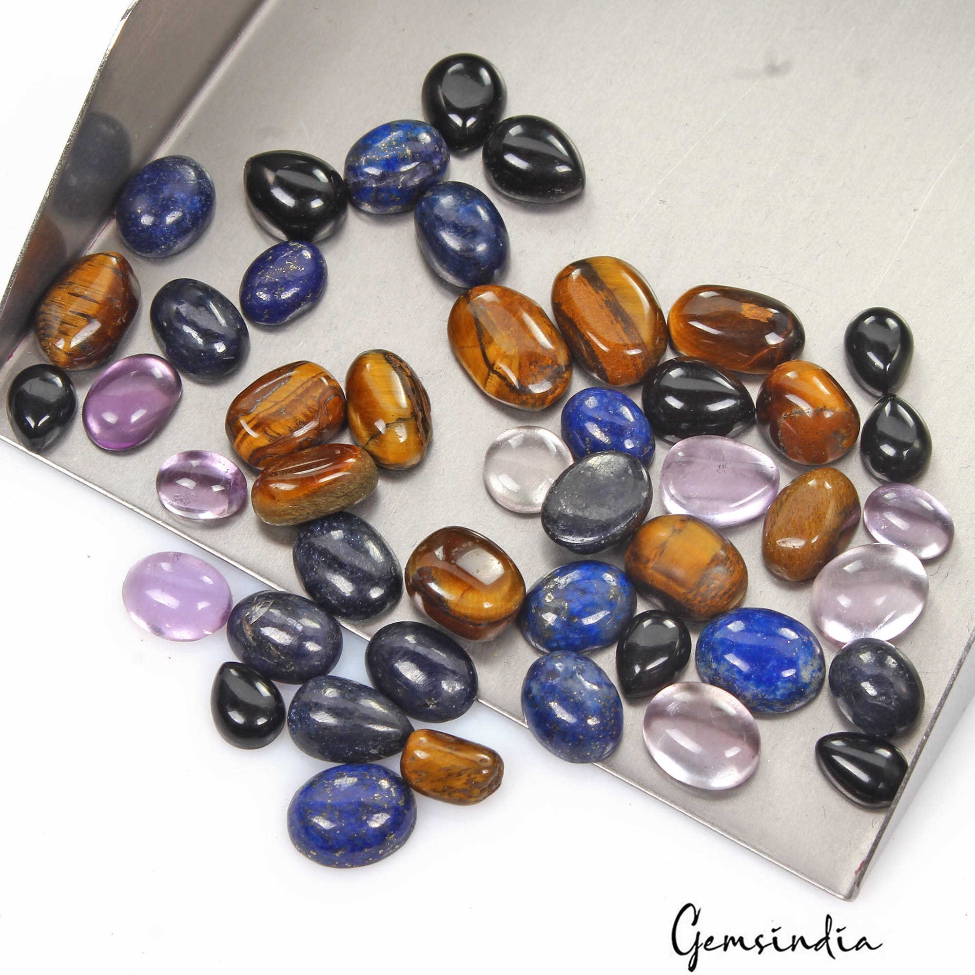 135 Cts/46 Pcs Natural Multi-Color Mix Cut Loose Gems 8-13mm Wholesale For Jewel