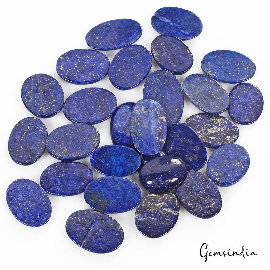 1000 Cts/27 Pcs Natural Blue Lapis Lazuli Gold Flecks Oval Loose Wholesale Gems