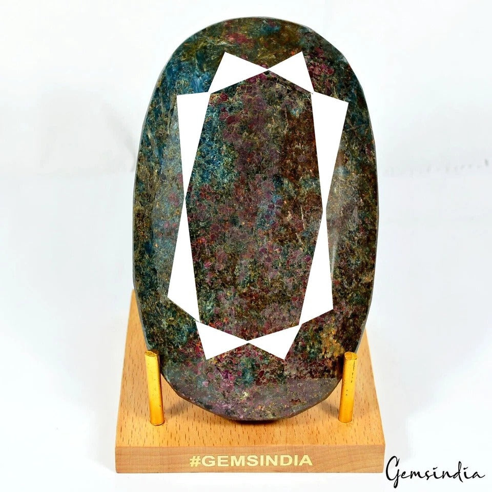3040 Ct Natural Ruby Kyanite Oval Faceted Earth Mined Museum Size Loose Gemstone