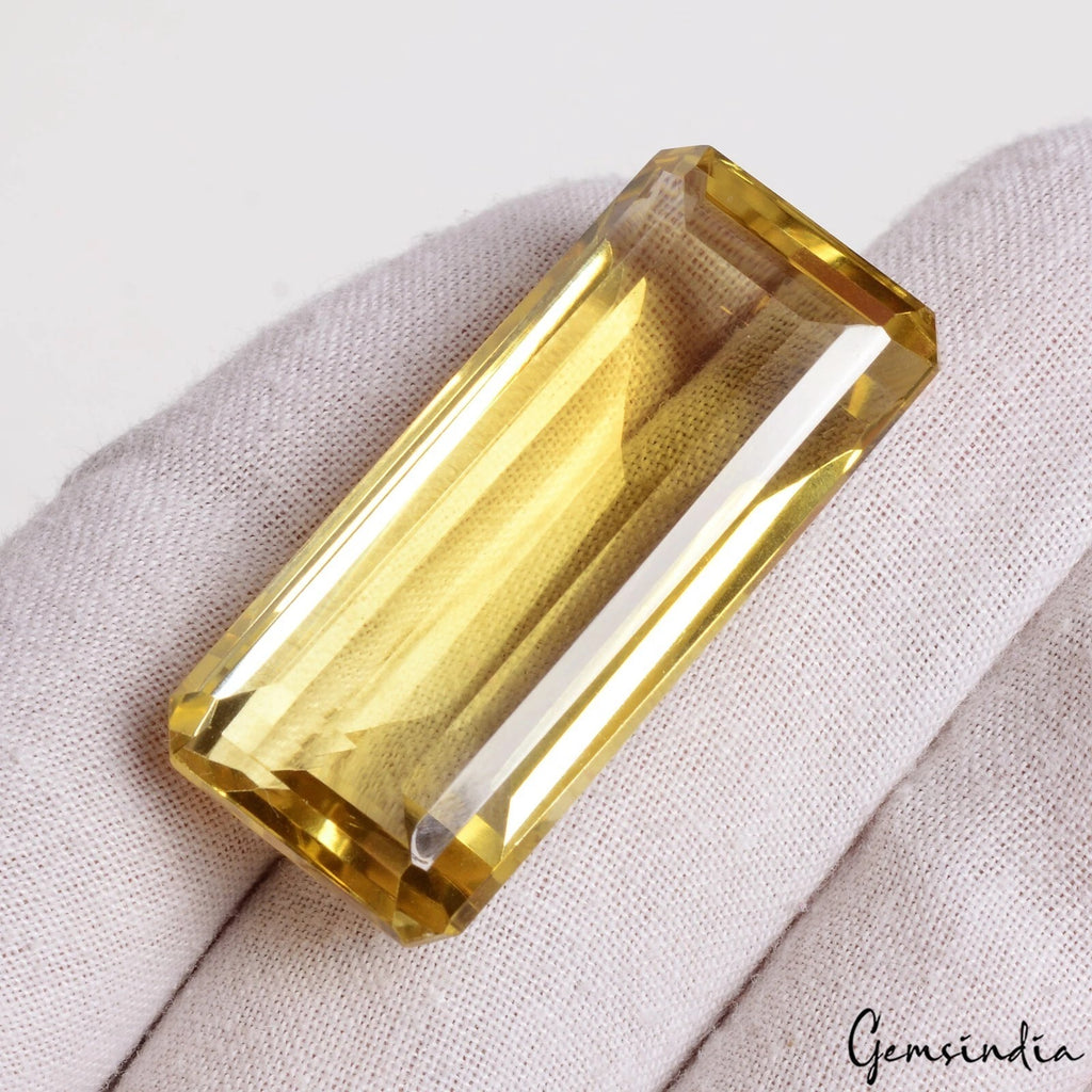 Citrine Loose Gemstone, Octagon Cut, Untreated — 34x15x11 mm, 56.70 Ct, Brazil