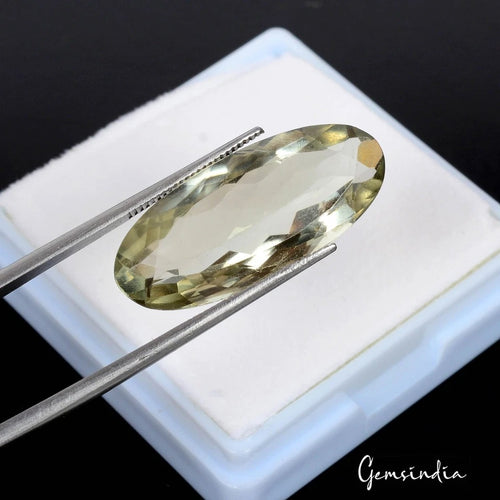 Amethyst Loose Gemstone, Untreated, Green — 26 x 11 x 7mm, 14.60 Ct