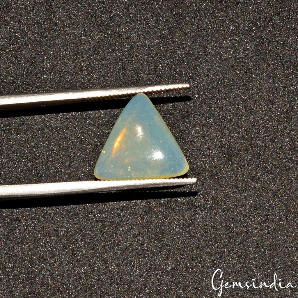 Natural Australian Fire Opal Trillion Cabochon Loose Untreated Gemstone 3.00 Cts