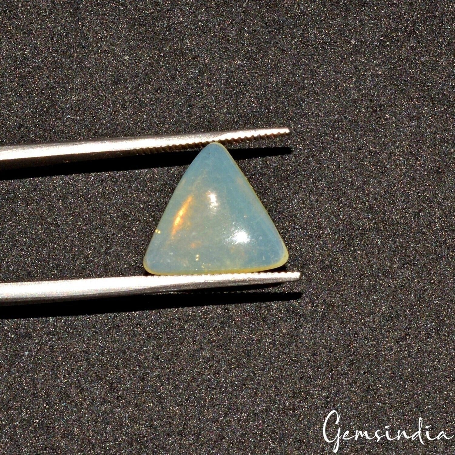 Natural Australian Fire Opal Trillion Cabochon Loose Untreated Gemstone 3.00 Cts