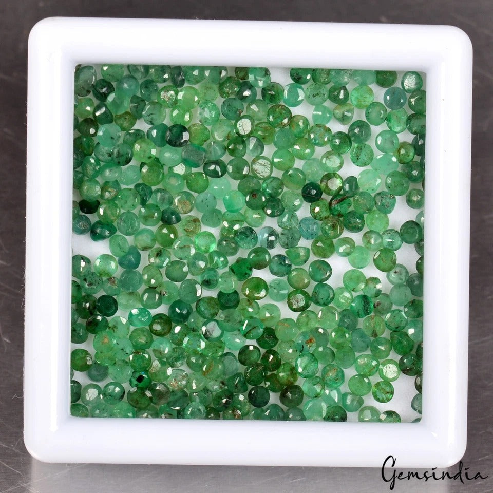 19.60 Ct/330 Pcs Natural Untreated Colombian Green Emerald 1-3mm Loose Gemstones