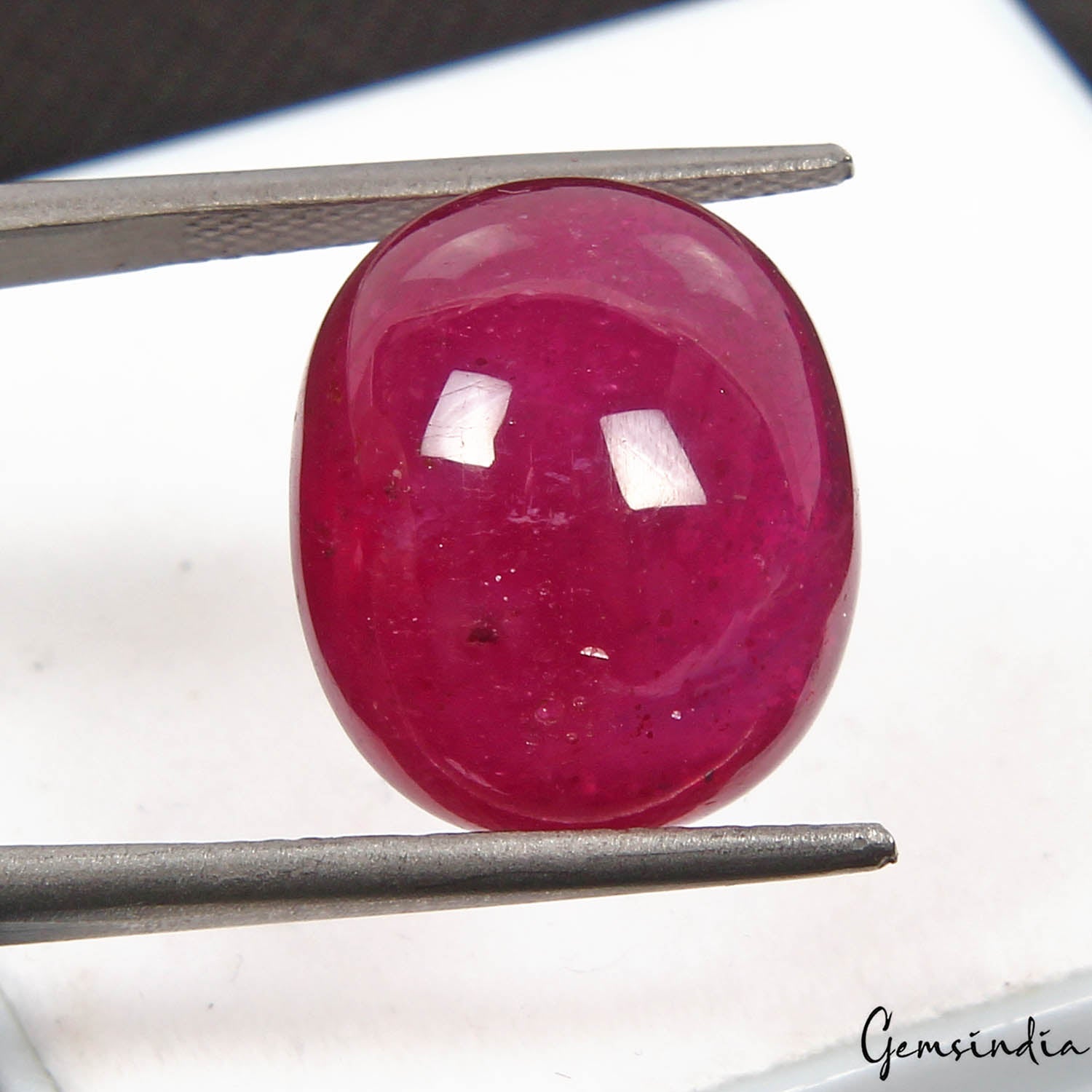 Certified 21.50 Ct Natural Eye Catching Rich Red Ruby Oval Cab Rare Gem For Ring