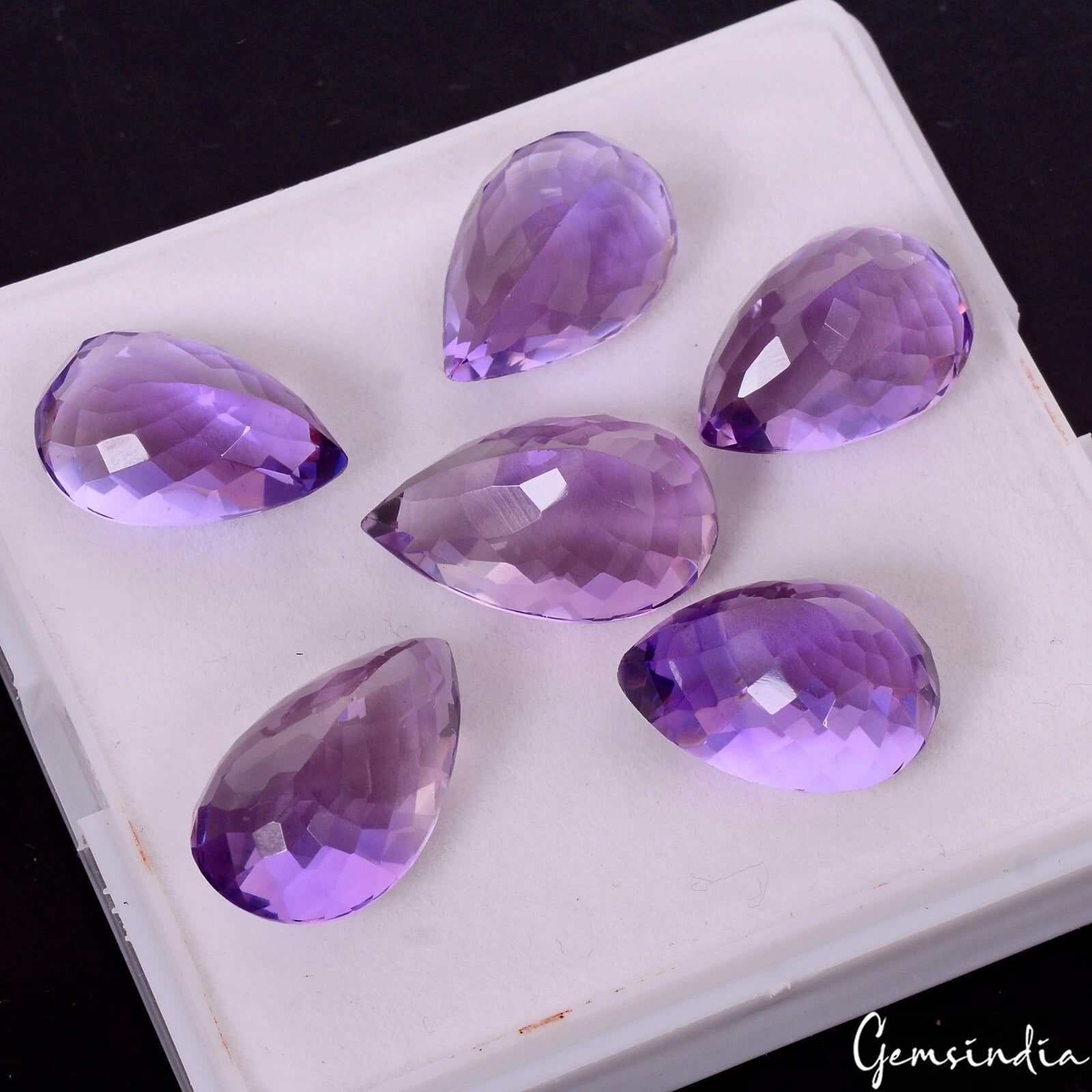 Amethyst Lot, Loose Gemstone, Untreated, Purple — 6 Pieces, 18mm to 20mm, 79.30 Ct, Brazil