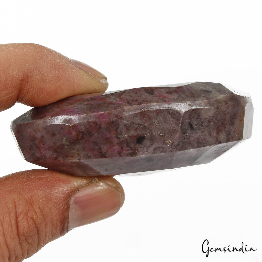 520 Ct Natural Untreated Red Pink Ruby In Matrix Oval Faceted Earth Mined Gems