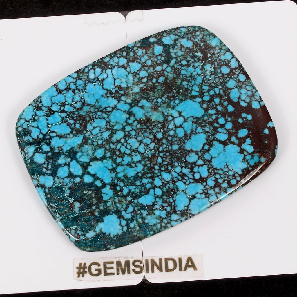 Spiderweb Blue Turquoise Cushion Cab Arizona 320 Ct Museum Size Gems From U.S