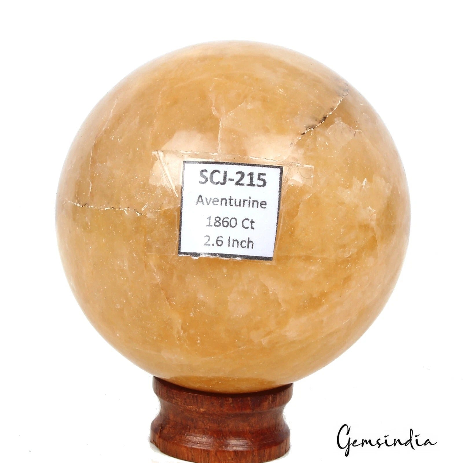 Aventurine Sphere, Untreated — 2.6 Inch, 0.37 Kg (1860 Ct)