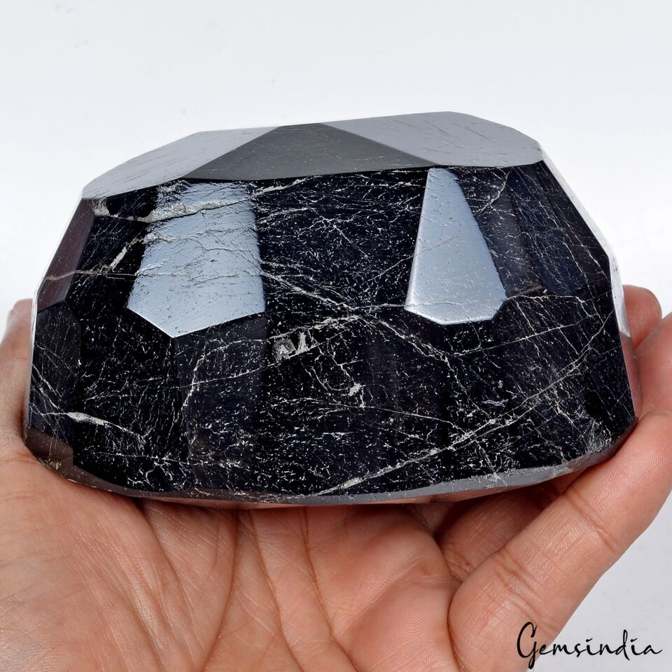 Tourmaline Loose Gemstone, Untreated, Black — 4.5x3x2.6 Inch, 5450 Ct (1.09 Kg)