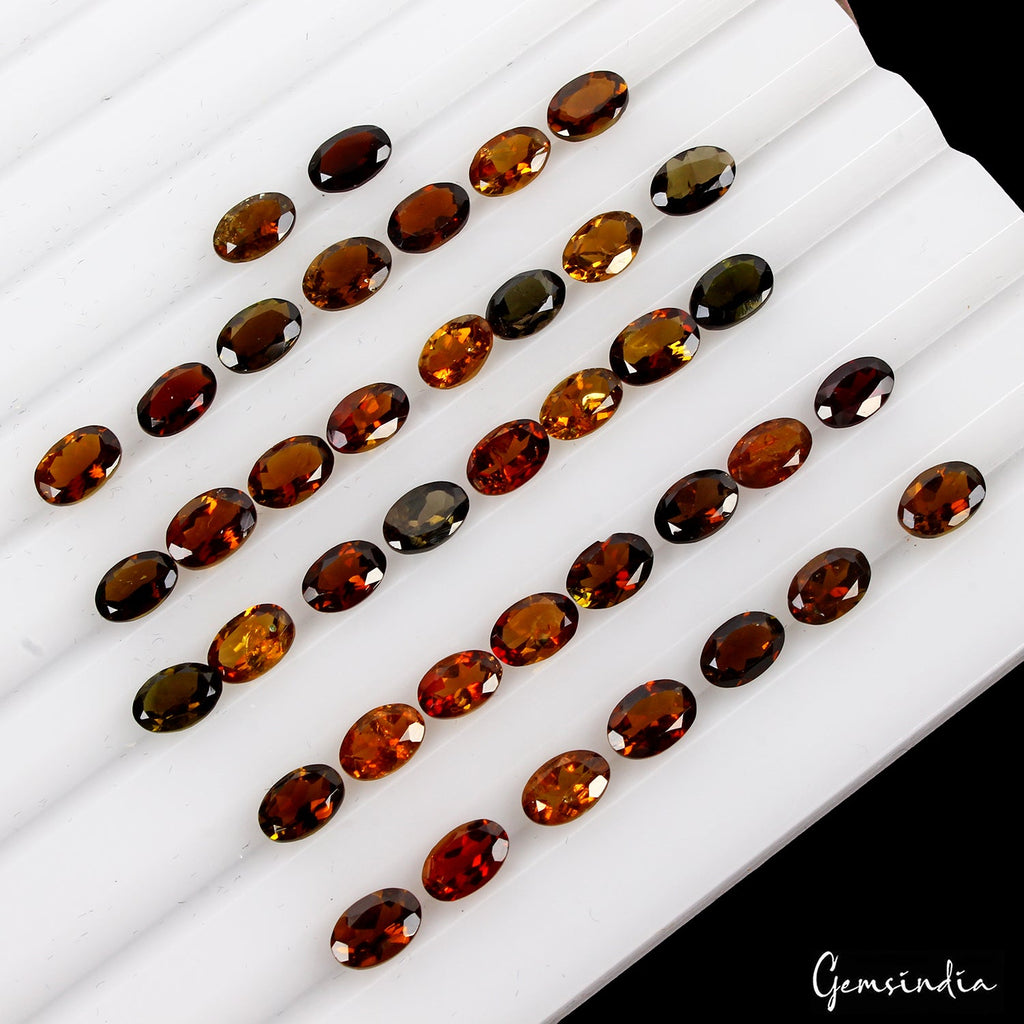 VVS 40 Pcs Natural Multi Tourmaline 6x4mm Oval Cut Loose Untreated Gemstones Lot