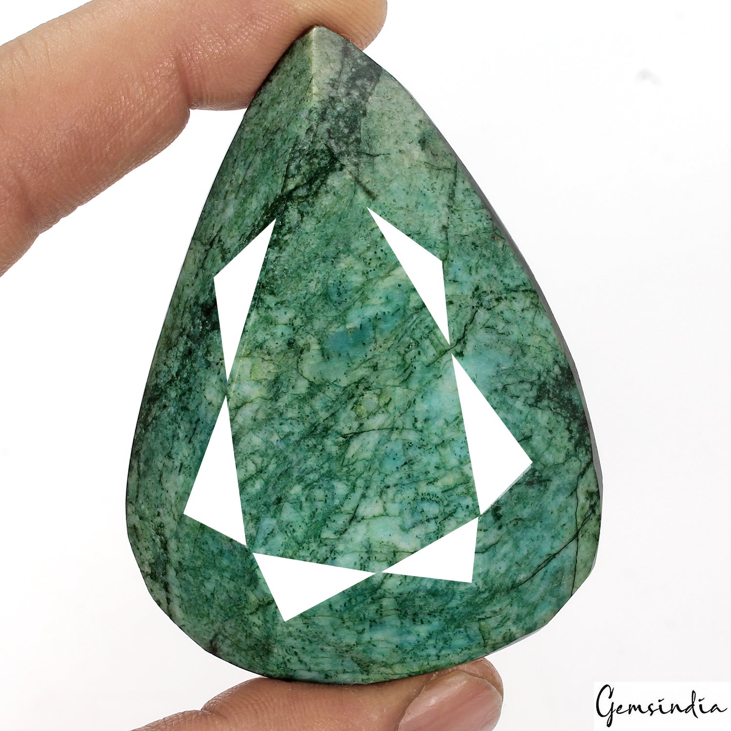 720 Ct Natural Brazilian Green Emerald Pear Faceted Cut Loose Huge Size Gemstone