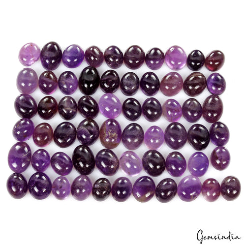 Amethyst Cabochon, Untreated, Purple — 9mm to 14mm, 300 Ct, Madagascar