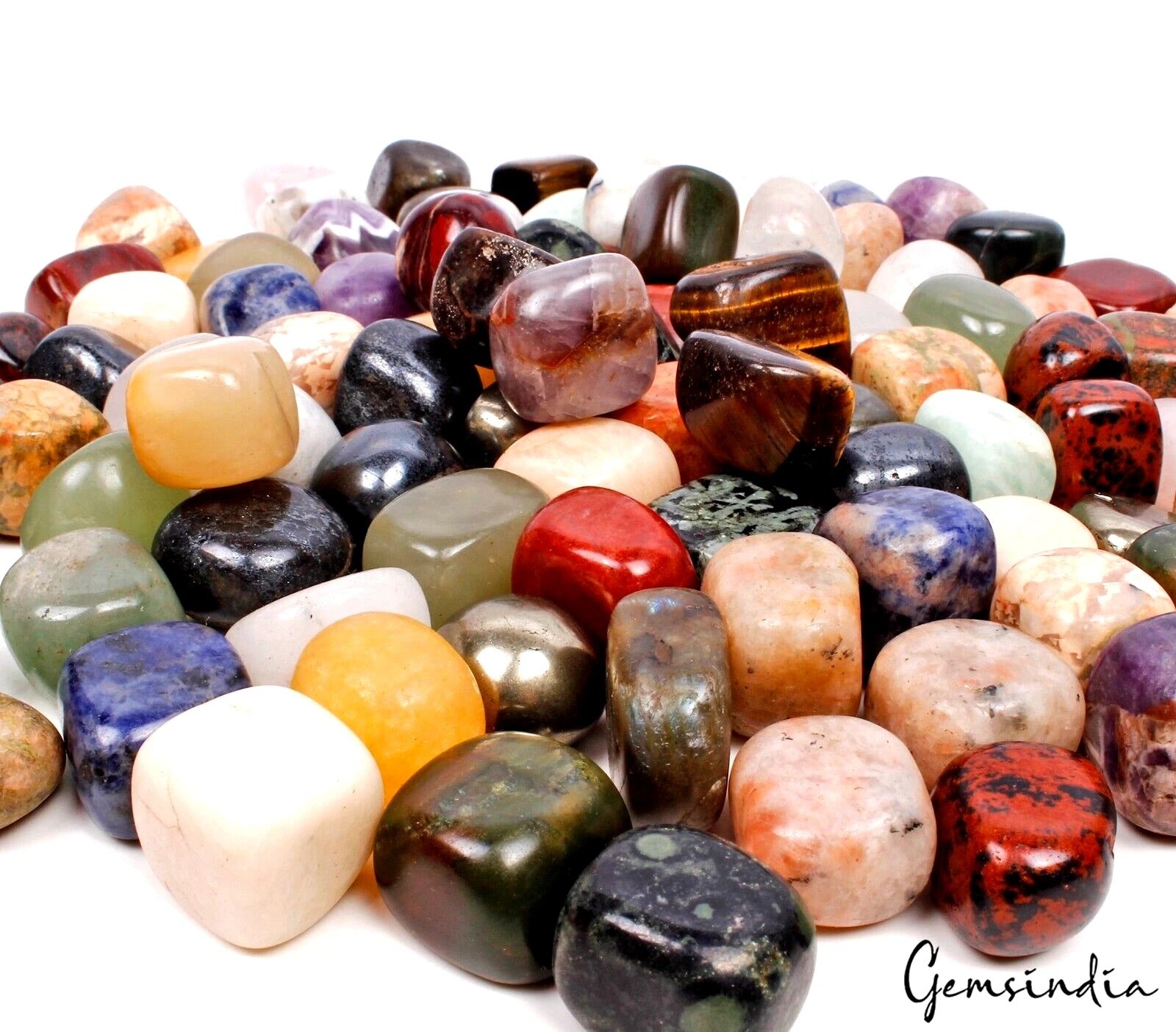 Multi-Gemstone Lot, Cabochon, Untreated — 100 Pieces, 19mm to 28mm, 8870 Ct (1.8 Kg)