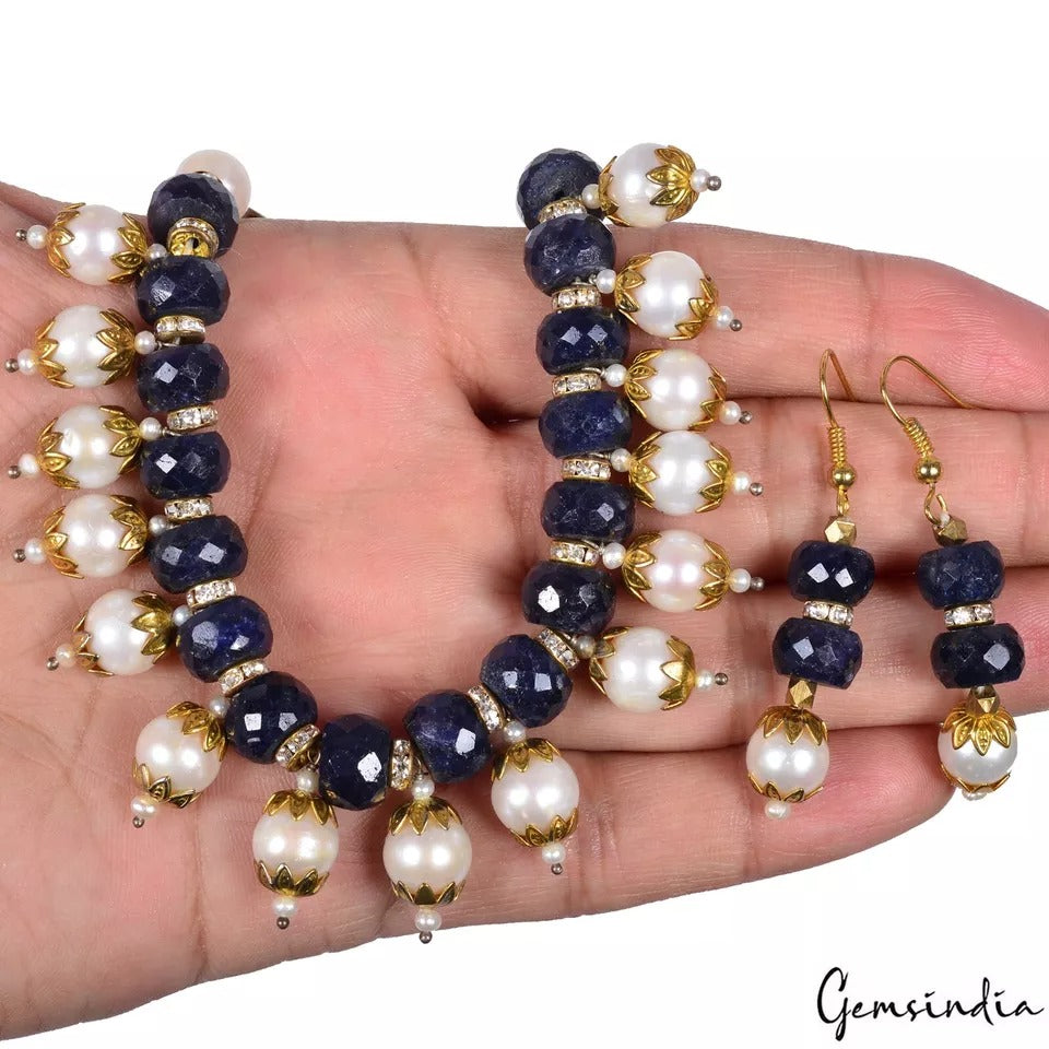 Blue Sapphire Necklace — 7mm To 9mm, 560 Ct