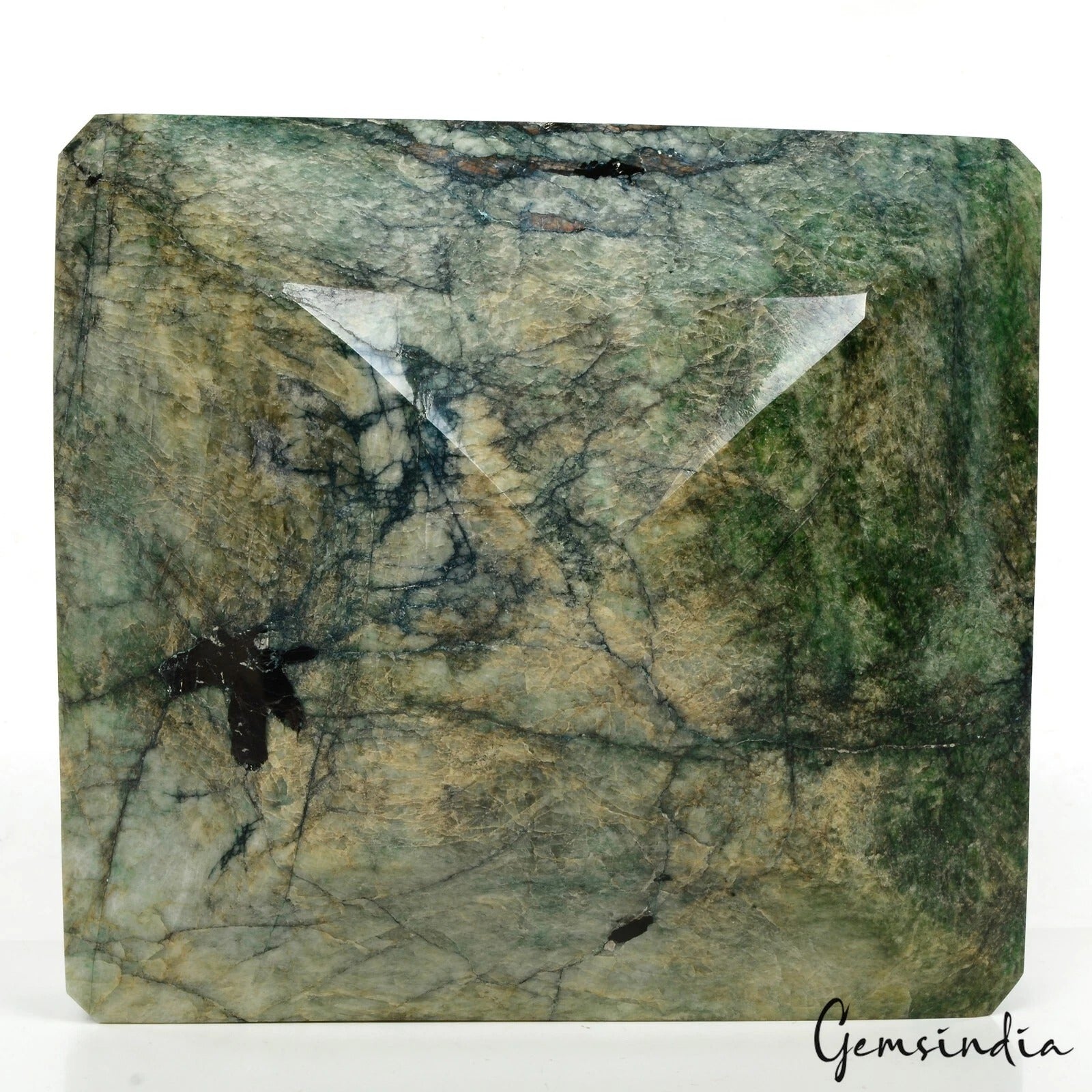 Emerald Loose Gemstone, Color Enhanced, Green — 6.6x6.1x3.25 Inch, 19300 Ct (3.86 Kg), Brazil
