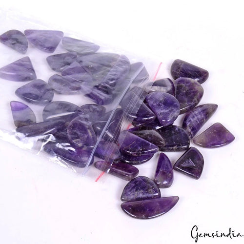 Amethyst Lot, Cabochon, Mix Cabochon, Untreated — 42 Pieces, 20mm to 32mm, 830 Ct, Madagascar